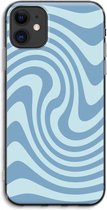 Case Company® - Hoesje geschikt voor iPhone 11 hoesje - Swirl Blauw - Soft Cover Telefoonhoesje - Bescherming aan alle Kanten en Schermrand