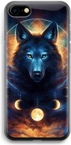 Case Company® - Hoesje geschikt voor iPhone SE 2020 hoesje - Wolf Dreamcatcher - Soft Cover Telefoonhoesje - Bescherming aan alle Kanten en Schermrand