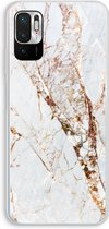 Case Company® - Hoesje geschikt voor Xiaomi Redmi Note 10 5G hoesje - Goud marmer - Soft Cover Telefoonhoesje - Bescherming aan alle Kanten en Schermrand