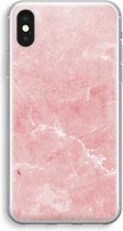 Case Company® - Coque iPhone XS - Marbre Rose - Coque Souple pour Téléphone - Protection Tous Côtés et Bord d'Écran