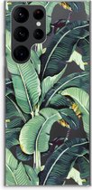Case Company® - Samsung Galaxy S22 Ultra hoesje - Bananenbladeren - Soft Cover Telefoonhoesje - Bescherming aan alle Kanten en Schermrand