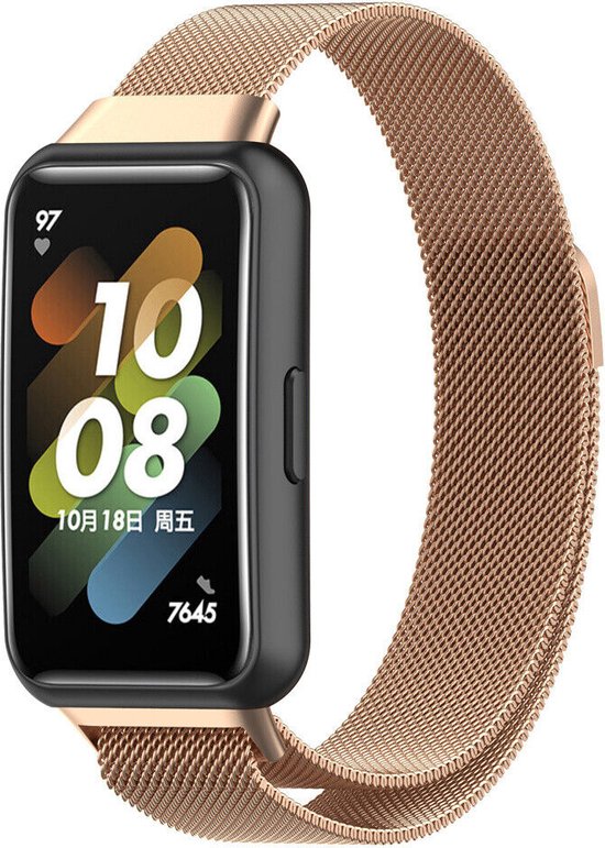 Milanese Armband Für Huawei Band 6 – Silber, Edelstahl Geflochten, Magnetverschluss