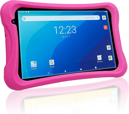 LuKids Kindertablet - LuTab S2 - 32GB - 100% Kidsproof - Kinder Tablet - Kindertablet vanaf 3 jaar - Kids Tablet - Tablet Kinderen - Ouderlijk toezicht - Android 10 - 8 Inch - Roze