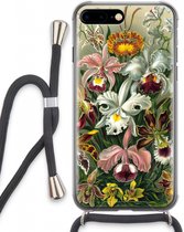 Case Company® - Hoesje met koord geschikt voor iPhone 8 Plus hoesje met Koord - Haeckel Orchidae - Telefoonhoesje met Zwart Koord - Extra Bescherming aan alle Kanten en Over de Schermrand