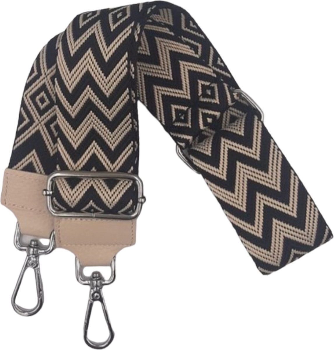 Tassenriem Schoudertas Riem Woven Tassenriem Bags Strap Zwart