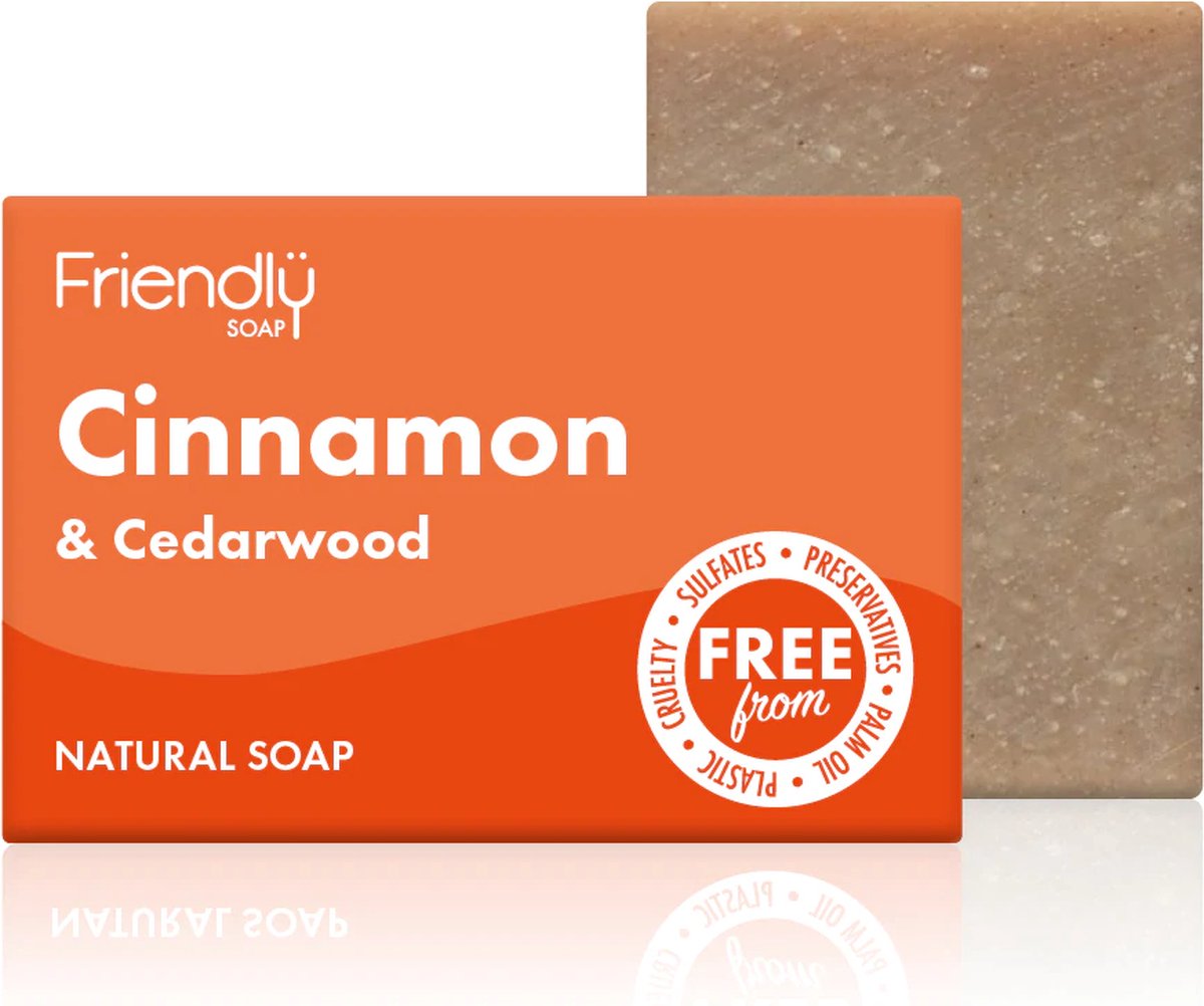 Friendly Soap® | 3 x Cinnamon & Cedarwood Zeepje | natuurlijke zeep - Vegan | Kaneel Cedarhout