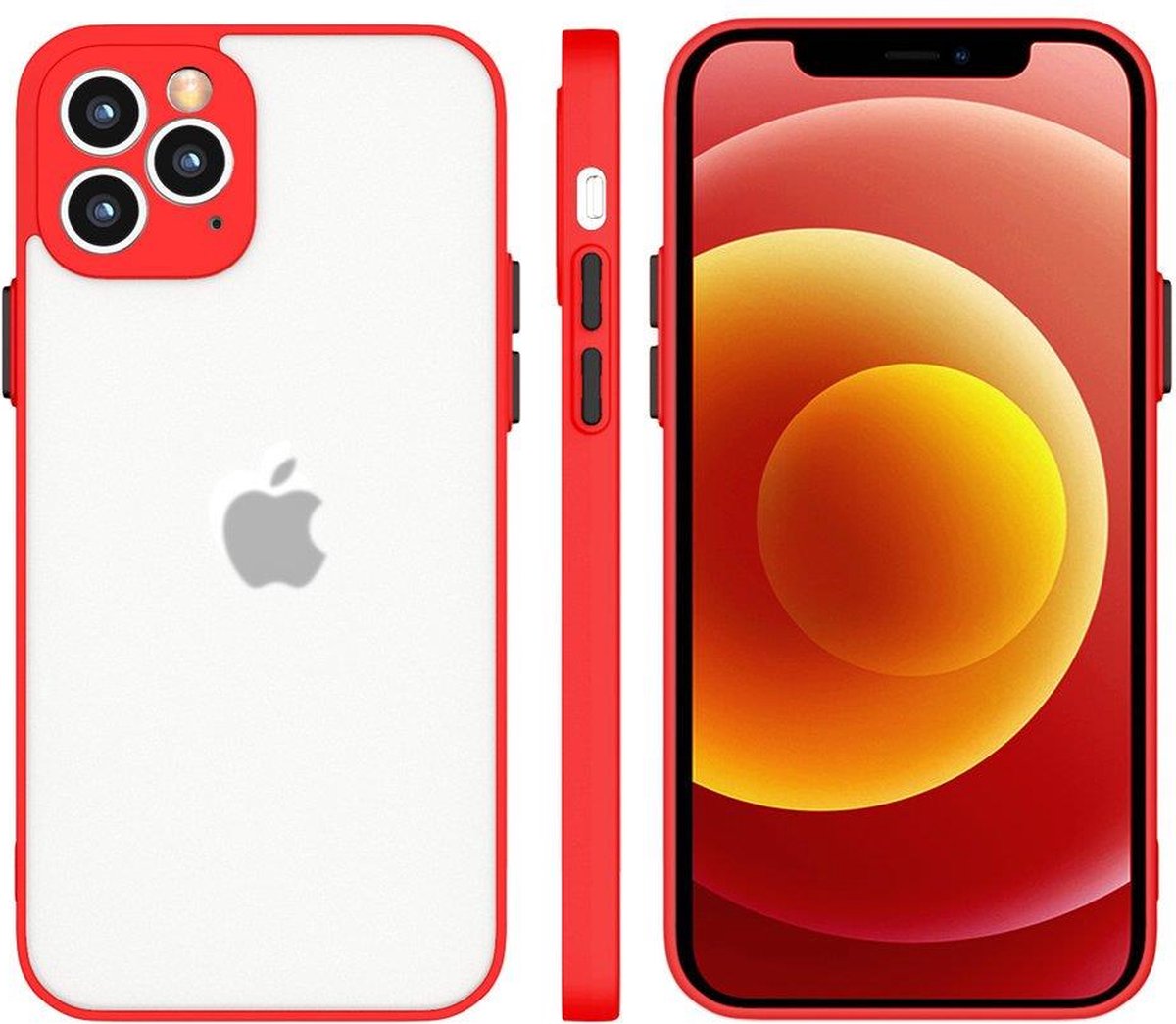 Milky silicone flexibele translucent case geschikt voor Samsung Galaxy A32 5G rood