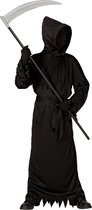 Widmann - Beul & Magere Hein Kostuum - Grafschender Bart Zwart - Jongen - Zwart - Maat 140 - Halloween - Verkleedkleding