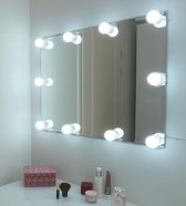 Gadgy Hollywood Spiegel Met Verlichting – Spiegel Met Licht - 10 LED lampen - Dimbaar (SPIEGEL NIET INBEGREPEN)