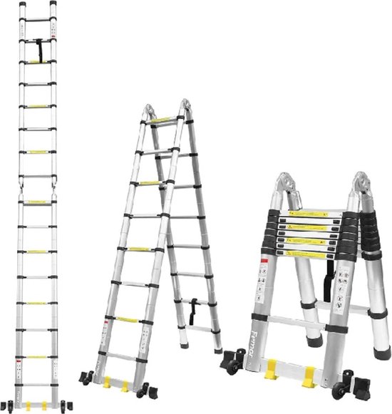 Échelle télescopique pliante Homager® 5M - Ladder à 16 Ladder - Échelle  télescopique... | bol