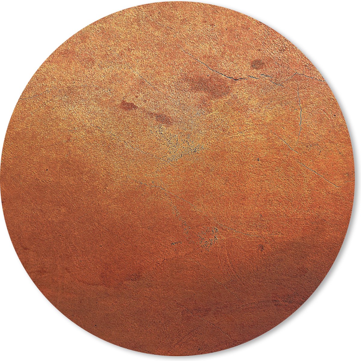 Muismat rond 20x20 cm - Mousepad Brons - IJzer - Roest print - Ronde muismatten