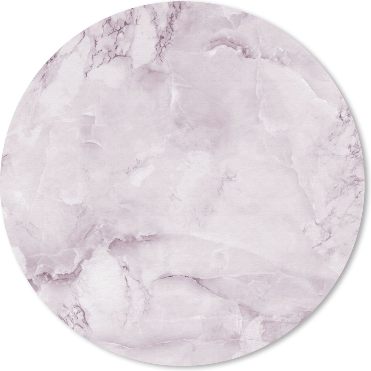 Muismat rond 40x40 cm - Mousepad Marmer - Plamuur - Roze - Ronde muismatten