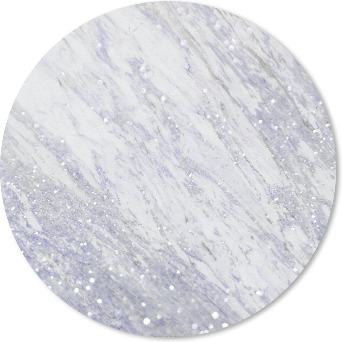 Muismat rond 50x50 cm - Mousepad Marmer - Glitter - Acryl - Ronde muismatten