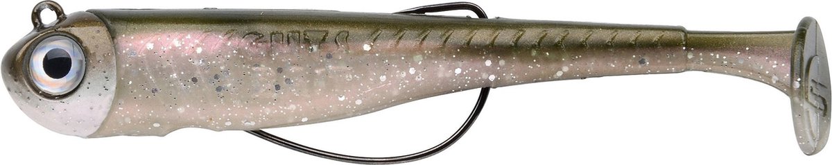 Spro Gutsbait UV 95 - Shad - Aqua & Pearl - 10g - Haakmaat 2/0 - Wit