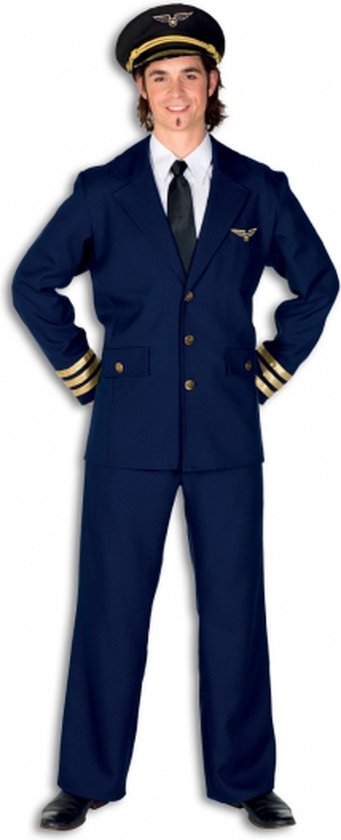 Heren piloten kostuum 52 (l)