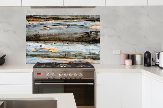 Spatscherm keuken 80x55 cm - Kookplaat achterwand Rustiek - Fruit - Kan - Mand