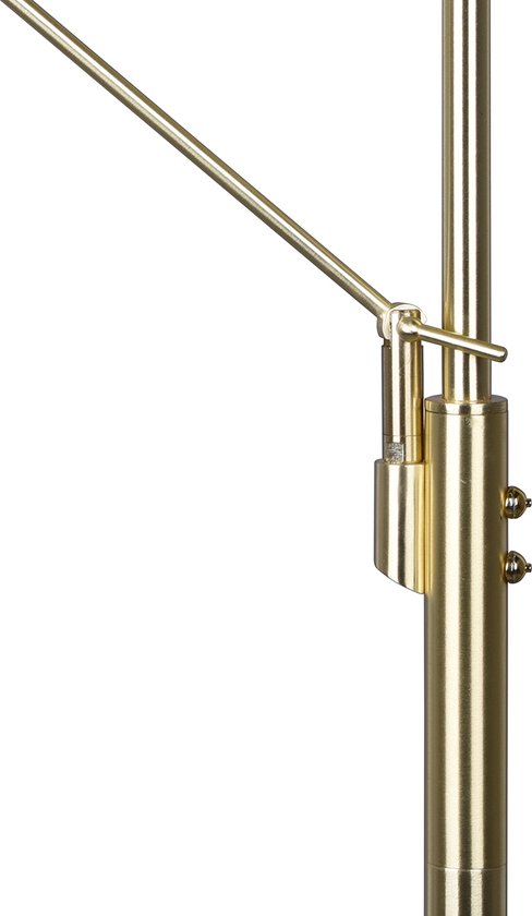 LED Vloerlamp - Torna Franco - 41.5W - Aanpasbare Kleur - Dimbaar - Rond - Mat Goud - Aluminium
