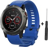 Blauw Siliconen horloge Bandje geschikt voor Garmin Fenix 5S / Garmin Fenix 5S Plus – 20 mm blue sportwatch smartwatch strap - band