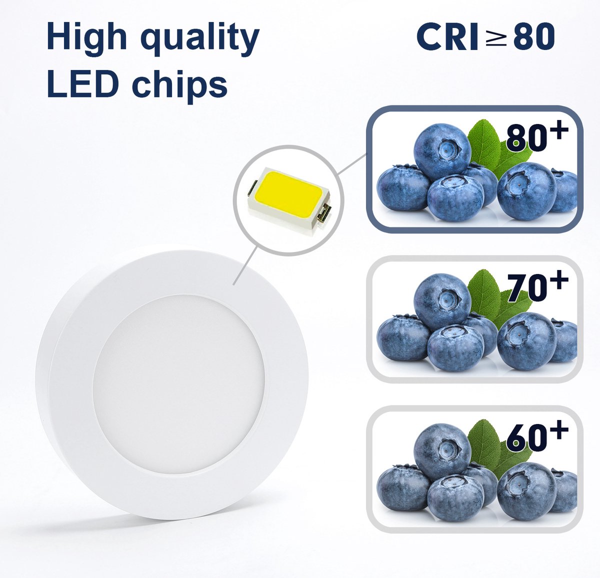 Aigostar 10PPH - LED Inbouwspot - voor binnen - spotjes inbouw - 3000K-6000K - 12W