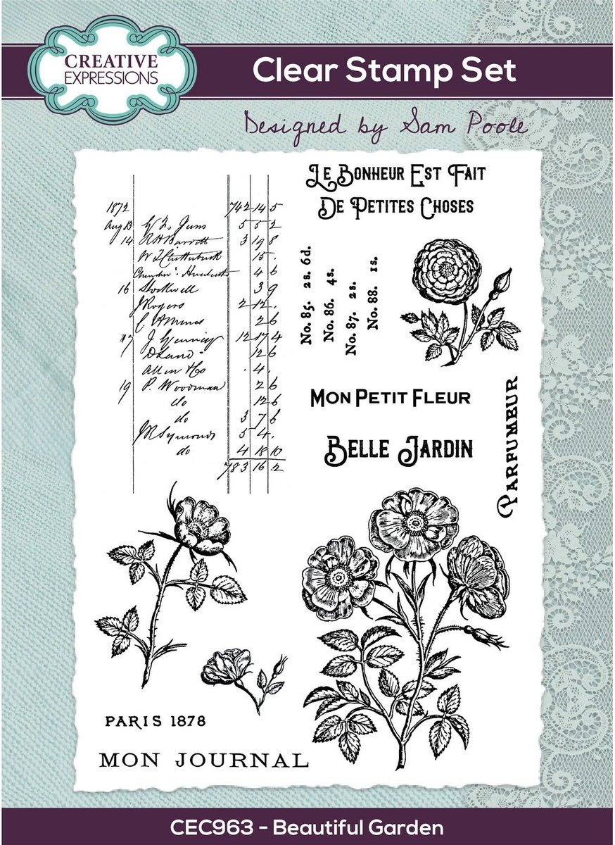 Creative Expressions Clear stamp set Beautiful garden 15,2