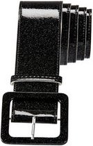 Zwarte glitter riem 120 cm - Verkleedkleding - Feestartikel