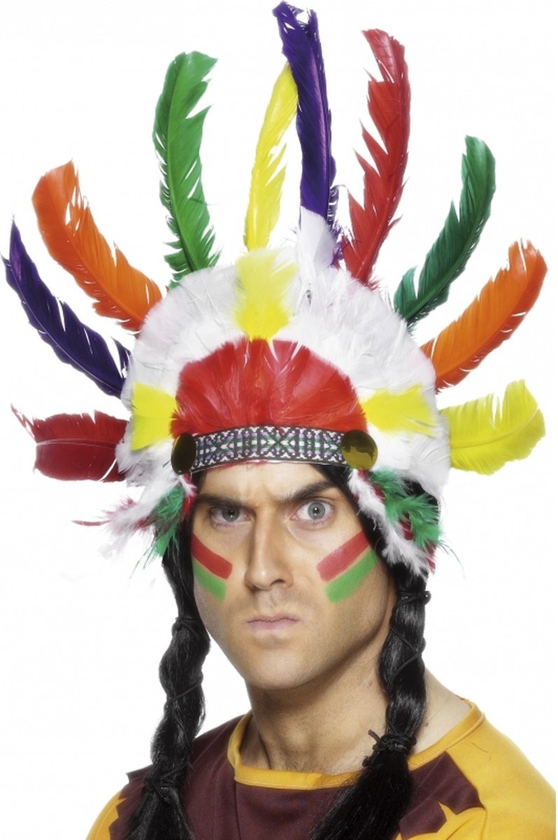 Smiffys Indianen tooi - veren tooi - voor volwassenen - carnaval - verkleden