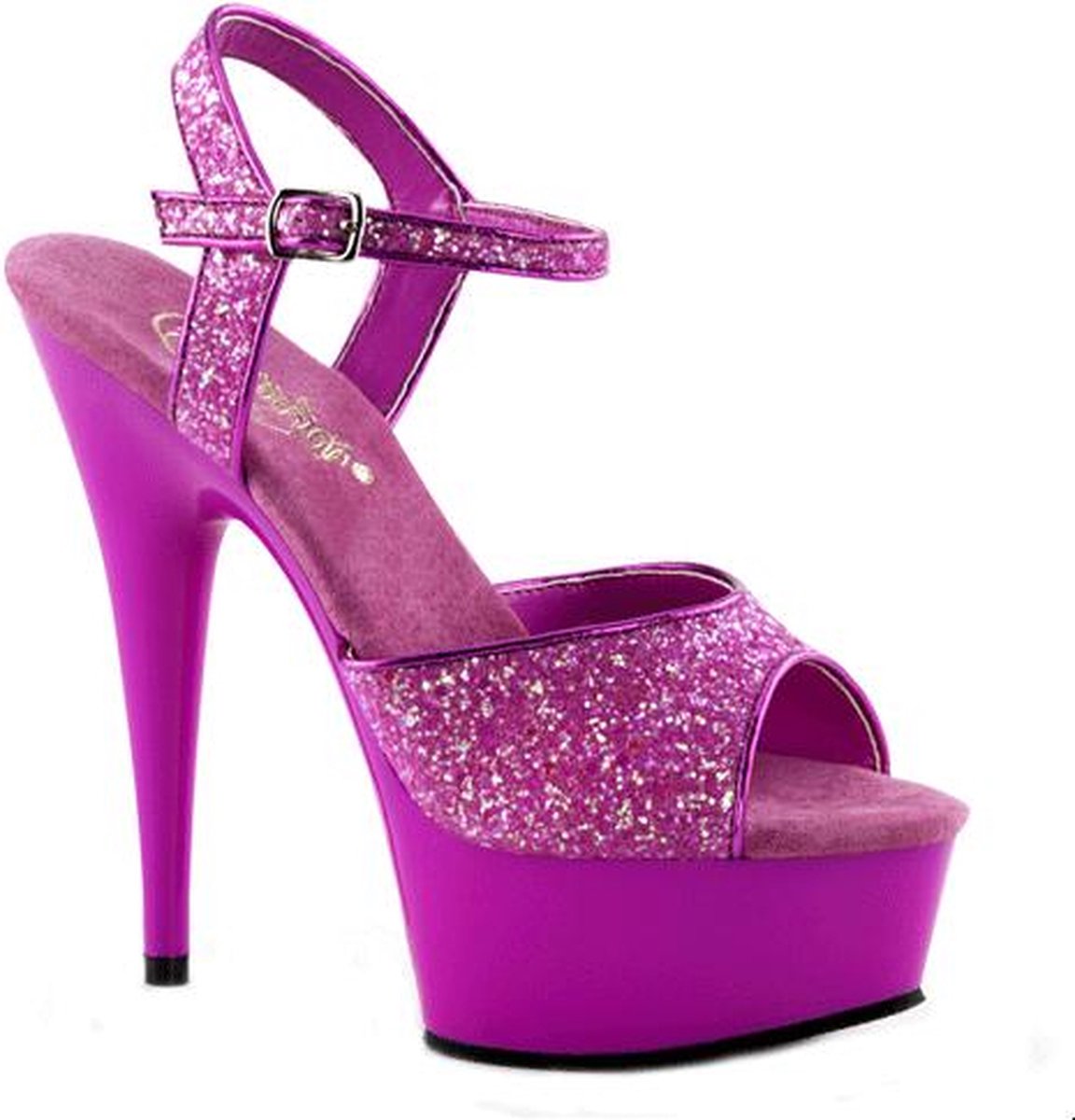 Neon paarse glitter sandalen Caydence 39 - Merkloos
