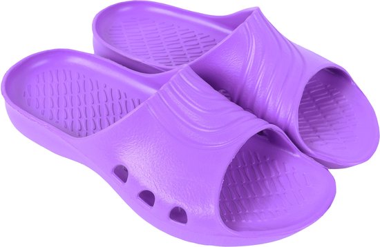 Universele en duurzame, violetkleurige slippers van hoogwaardig rubber - BAMBINO LEMIGO / 26-27