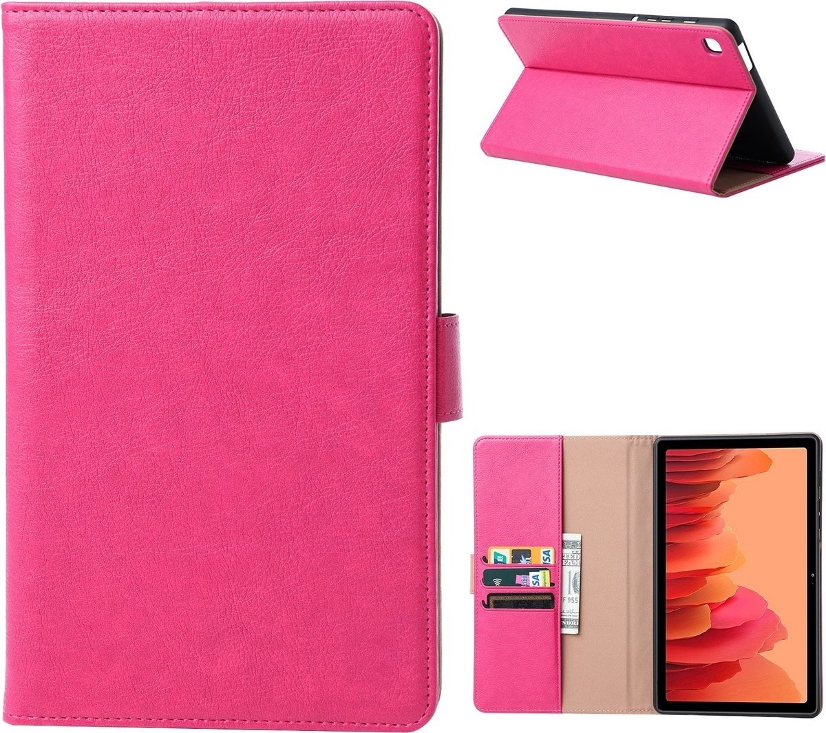 BixB Bookcase Samsung Galaxy Tab S6 Lite (2020 / 2022) Hoes Luxe Premium case – Pink