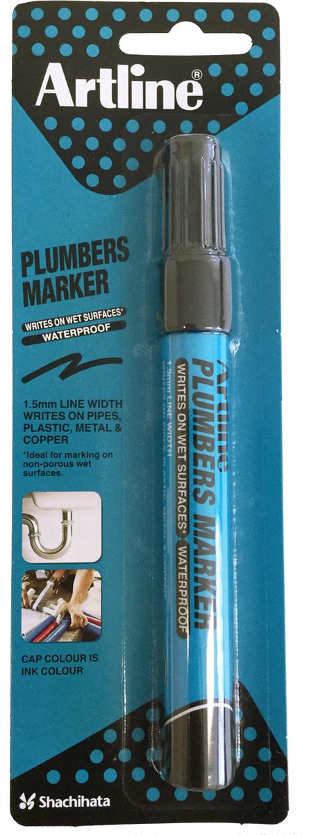 Artline marker Plumbers, zwart