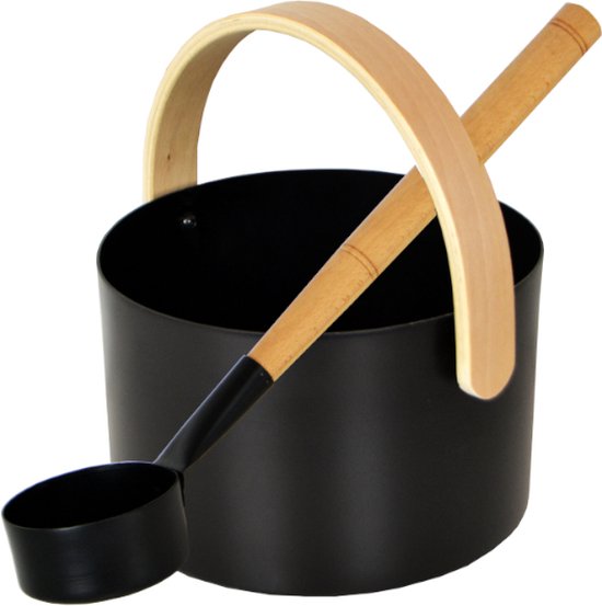 Saunia - Sauna emmer - nieuw model - All Black