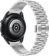 Strap-it Luxe presidential metalen bandje - geschikt voor Huawei Watch GT 3 Pro 43mm / GT 3 42mm / GT 2 42mm - zilver
