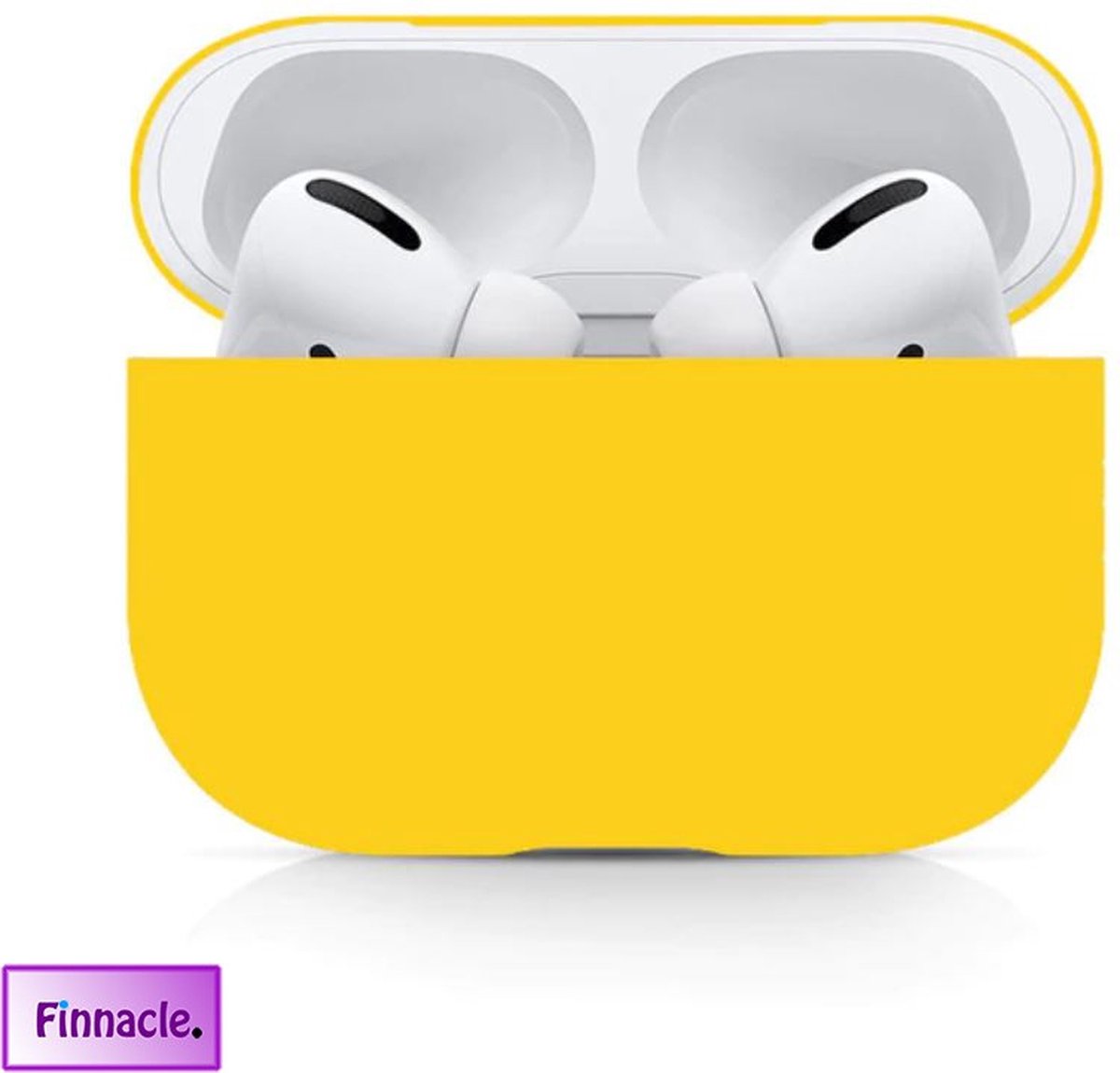 Finnacle - Hoesje geschikt voor Apple AirPods Pro - licht Geel - Siliconen - Case - Cover - Soft case