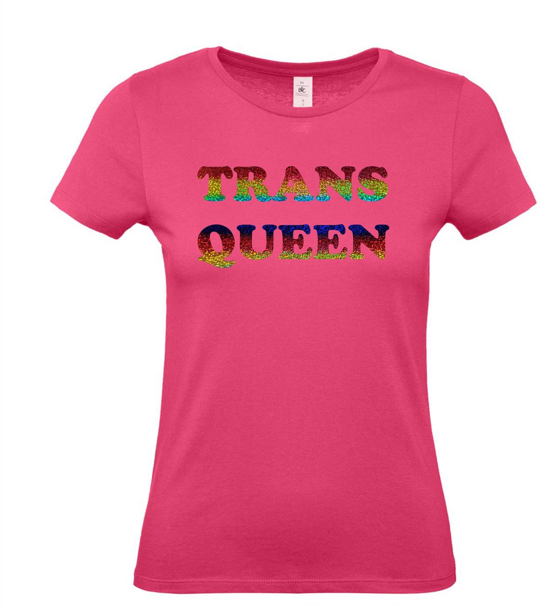 Dames t-shirt Transqueen | Regenboog 
