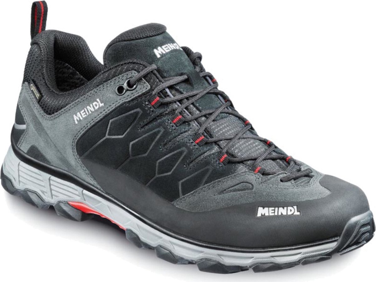 Meindl Lite Trail Gore-Tex Wandelschoen Heren waterdichte lage wandelschoenen Anthrazit/rot