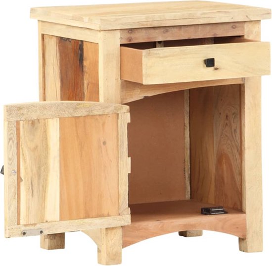 Table de chevet vidaXL - Bois de récupération Massief - 40 x 30 x 50 cm Table de chevet - Massief Hout - Meubles Vintage - Style industriel - Meubles de chambre