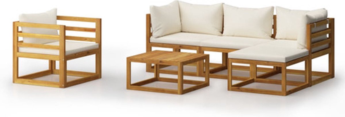 Vidaxl Tuinset Crème Tuinmeubelset
