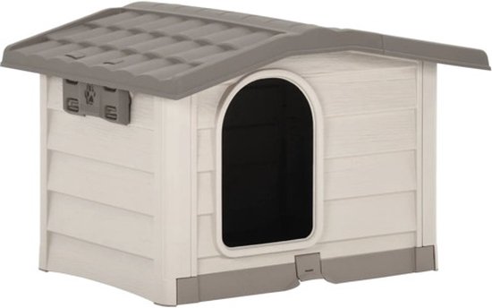 vidaXL Hondenhok 89x75x62 cm beige en bruin