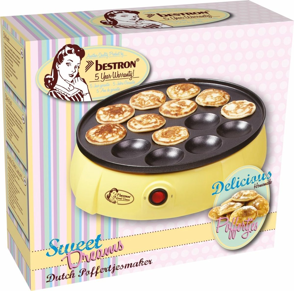 Bestron - Macchina per poffertjes, con design re…