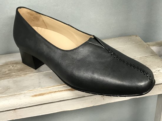 Hassia - Pumps - Donkerblauw - Maat 36,5 / UK 3,5 - model Evelyn J - verwisselbaar leren voetbed - Leer - Blauwe dames schoenen