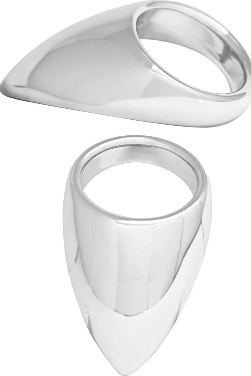 Goedkoopste Stainless steel teardrop cock ring 55 mm