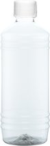 Lege Plastic Fles 500 ml PET transparant - met witte pomp - set van 10 stuks - Navulbaar - Leeg