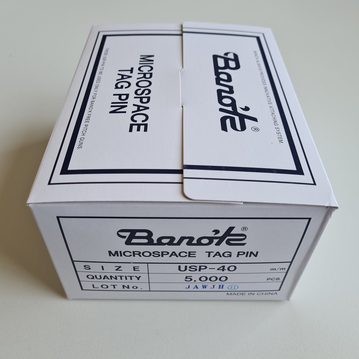 Banok textielpins/riddersporen 40mm standaard PP - per doosje van 5000 stuks - USP 40