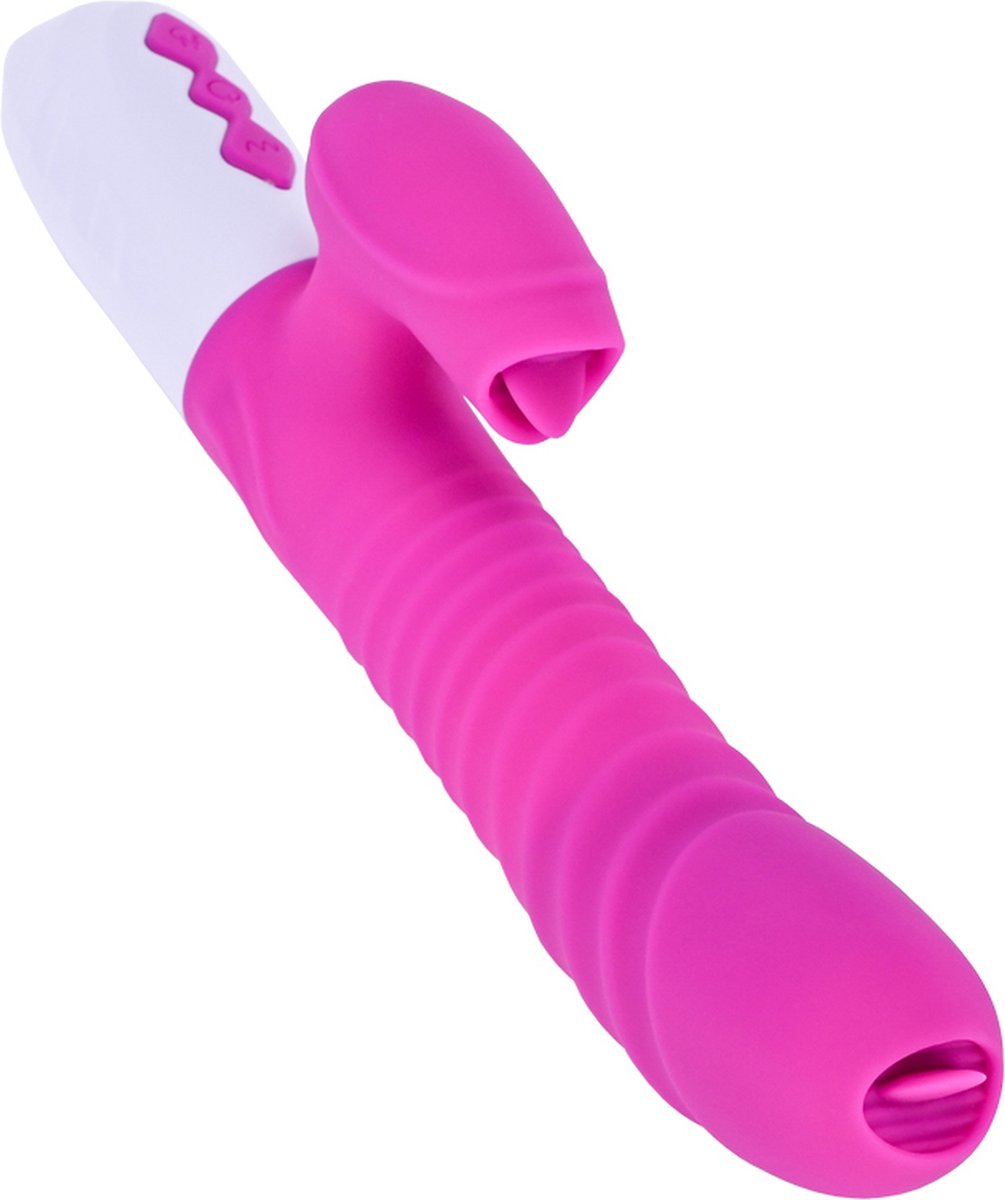 Goedkoopste Vibrator - Silicone Vibrator USB 7 standen and Thrusting standen / Heating, Paars