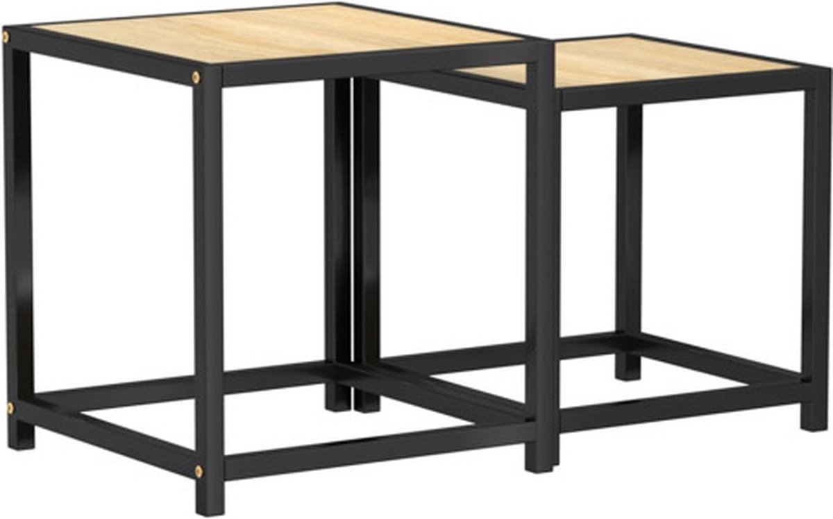 vidaXL Salontafels - 2 - st - MDF - sonoma - eikenkleurig