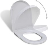 Bol.com vidaXL - Toiletbril - soft-close - vierkant - wit aanbieding