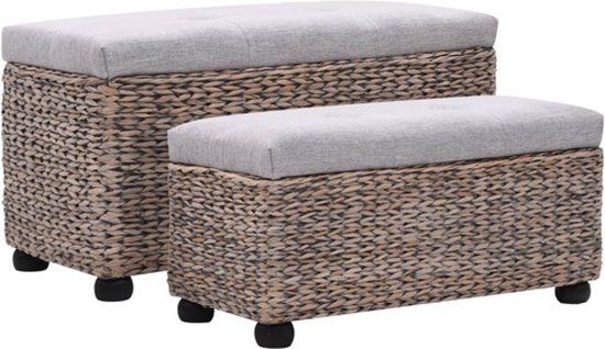 vidaXL Ensemble de vidaXL 2 pièces Seagrass Grey