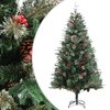 vidaXL - Kerstboom - met - dennenappels - 195 - cm - PVC - en - PE - groen