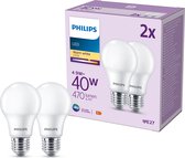 Philips Lampe LED Mat - 40 W - E27 - Lumière Warmwit - 2 pièces