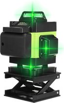 FASGet Lijnlasers - Zelfnivellerend Kruislijnlaser - 360° Graden roterende laser - 4D 16 Lijnen - met Accu/Draagtas/Statief/ - Zwart Oranje
